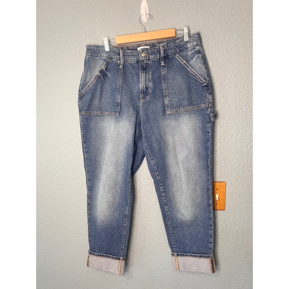 Good American The Weekender Petite Jeans 12/31 High Rise Slim Straight Denim